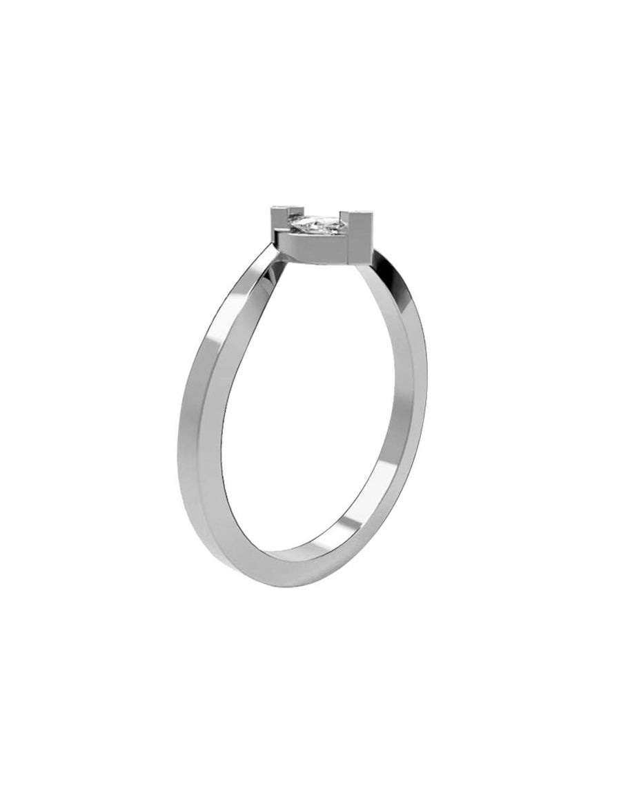 ANILLO DE COMPROMISO DE ORO CON DIAMANTE 0.16 D VVS2 Amore Mio!
