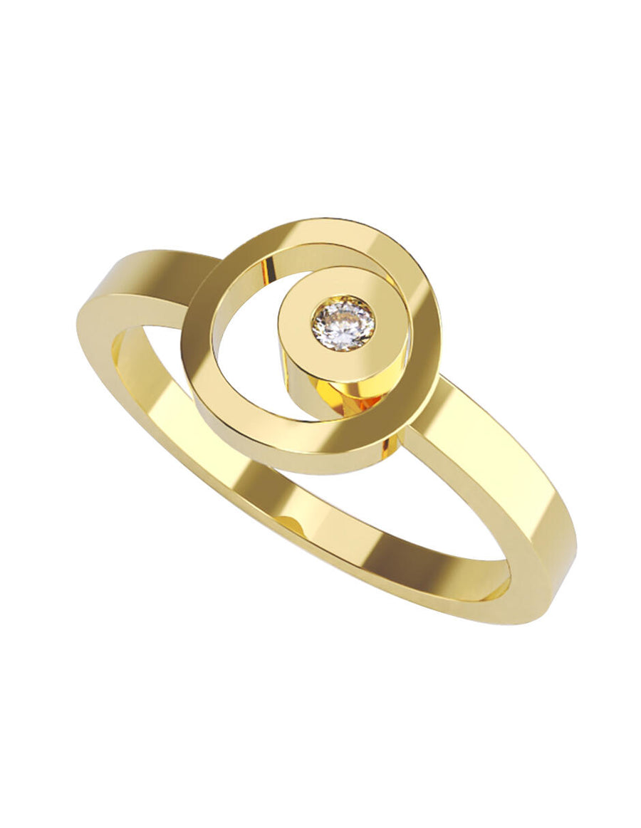 ANILLO DE ORO CON CIRCONIA