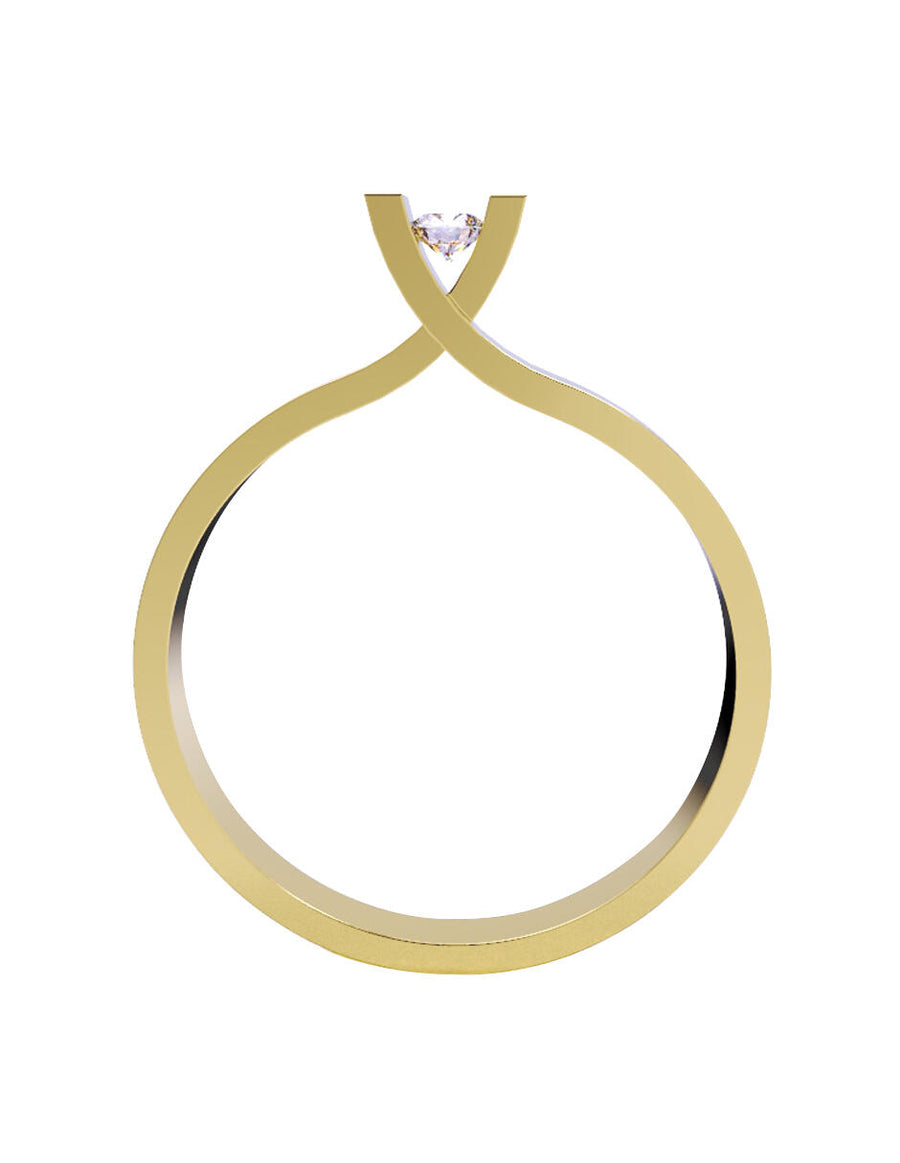 ANILLO DE ORO CON CIRCONIA