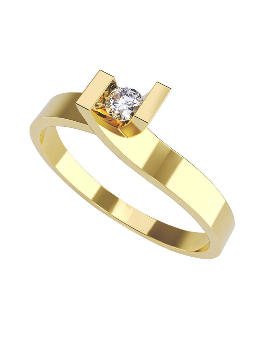 ANILLO DE ORO CON CIRCONIA