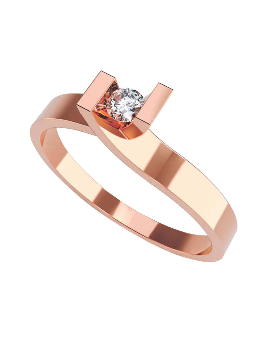 ANILLO DE ORO CON CIRCONIA