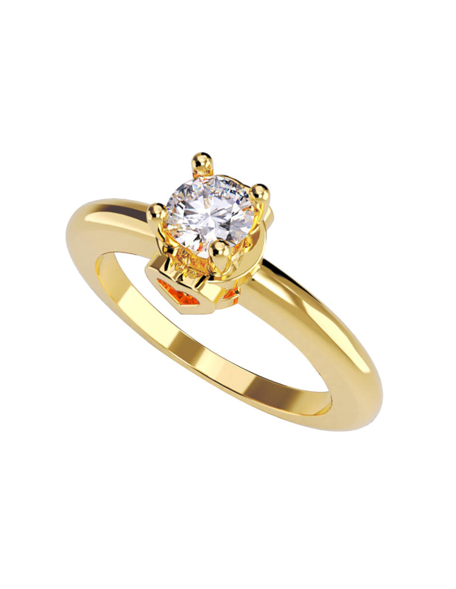 ANILLO DE ORO CON CIRCONIA