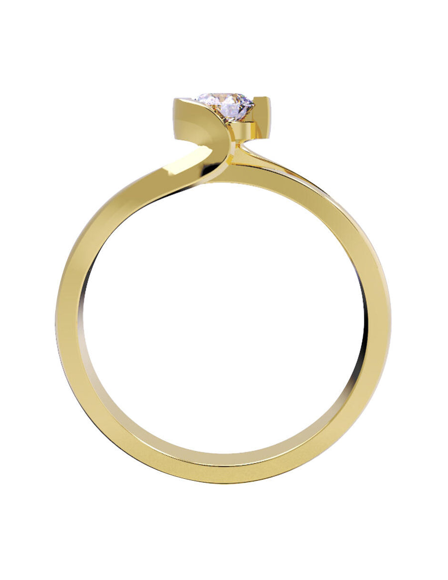 ANILLO DE ORO CON CIRCONIA
