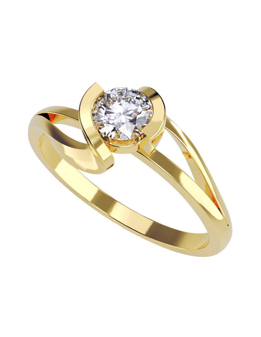ANILLO DE ORO CON CIRCONIA