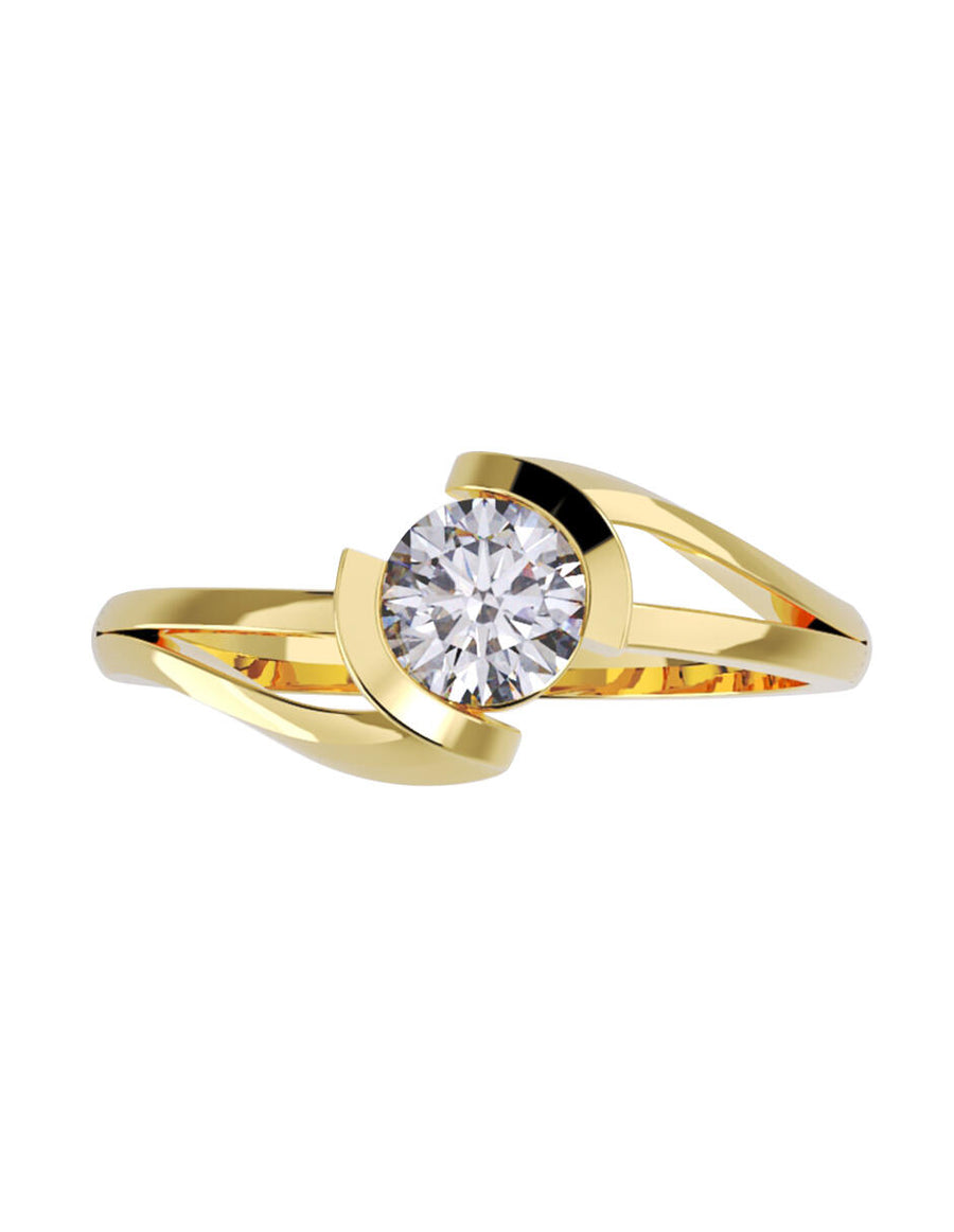 ANILLO DE ORO CON CIRCONIA