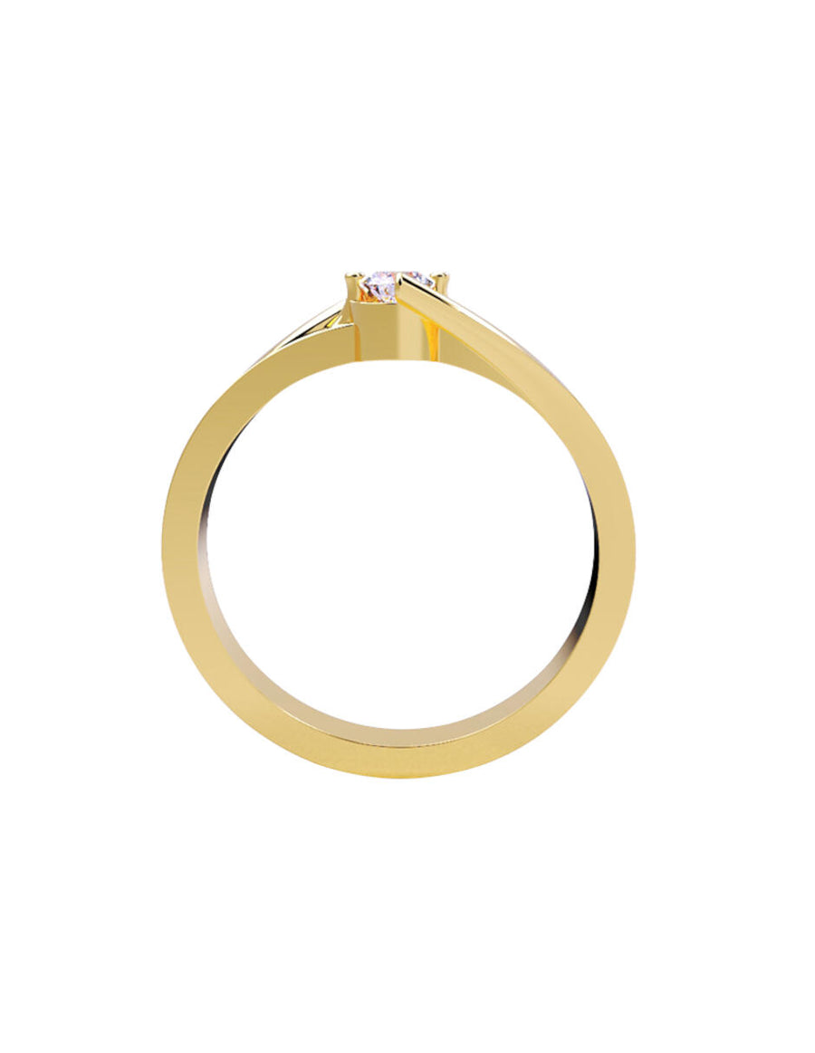 ANILLO DE ORO CON CIRCONIA