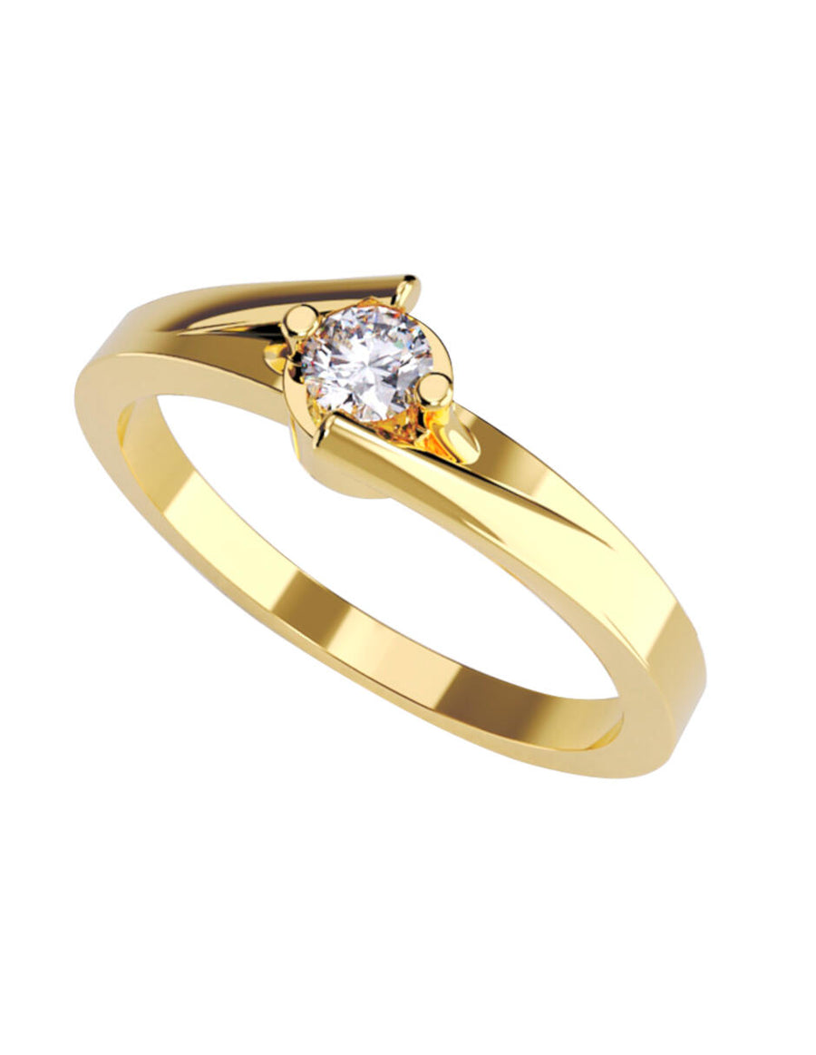 ANILLO DE ORO CON CIRCONIA