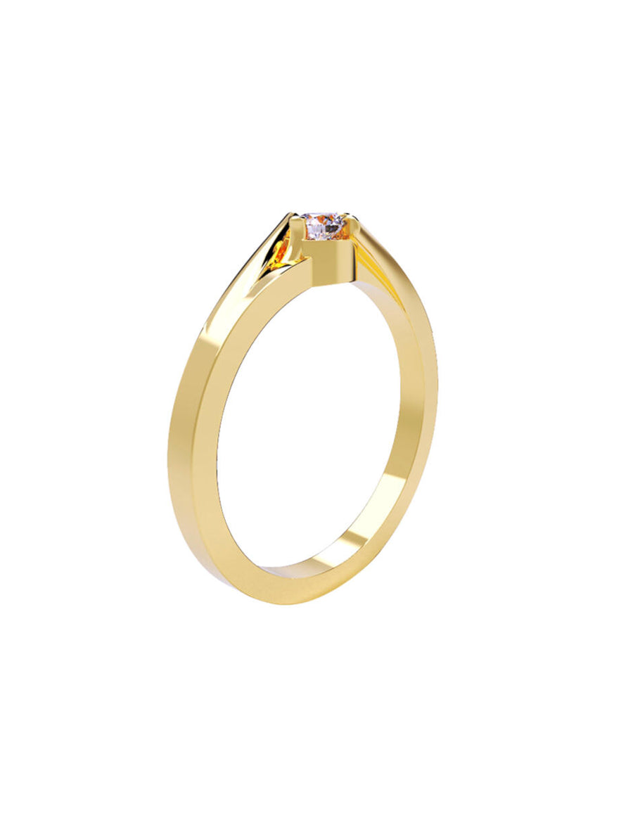 ANILLO DE ORO CON CIRCONIA