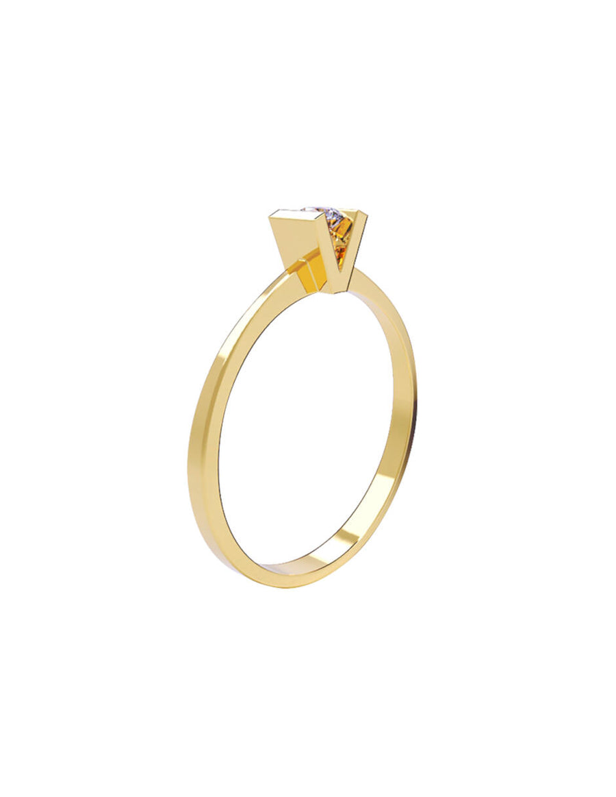 ANILLO DE ORO CON CIRCONIA
