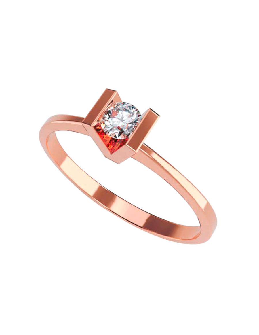 ANILLO DE ORO CON CIRCONIA