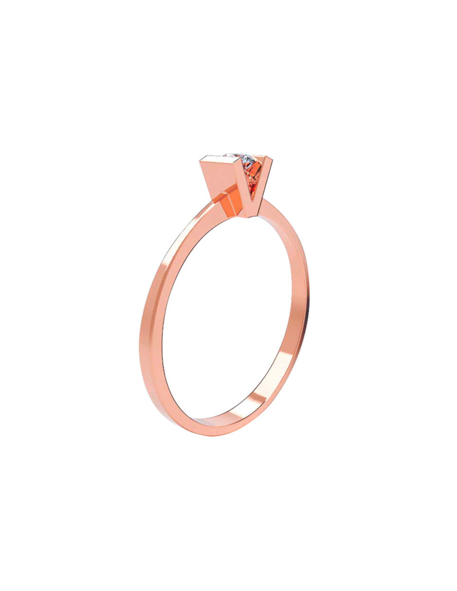 ANILLO DE ORO CON CIRCONIA