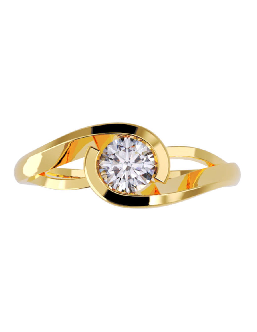 ANILLO DE ORO CON CIRCONIA