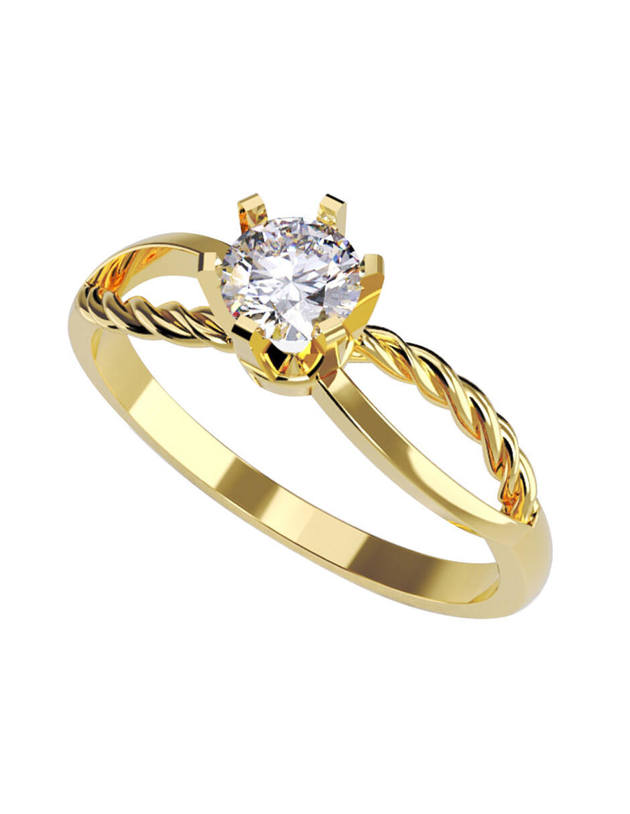 ANILLO DE ORO CON CIRCONIA