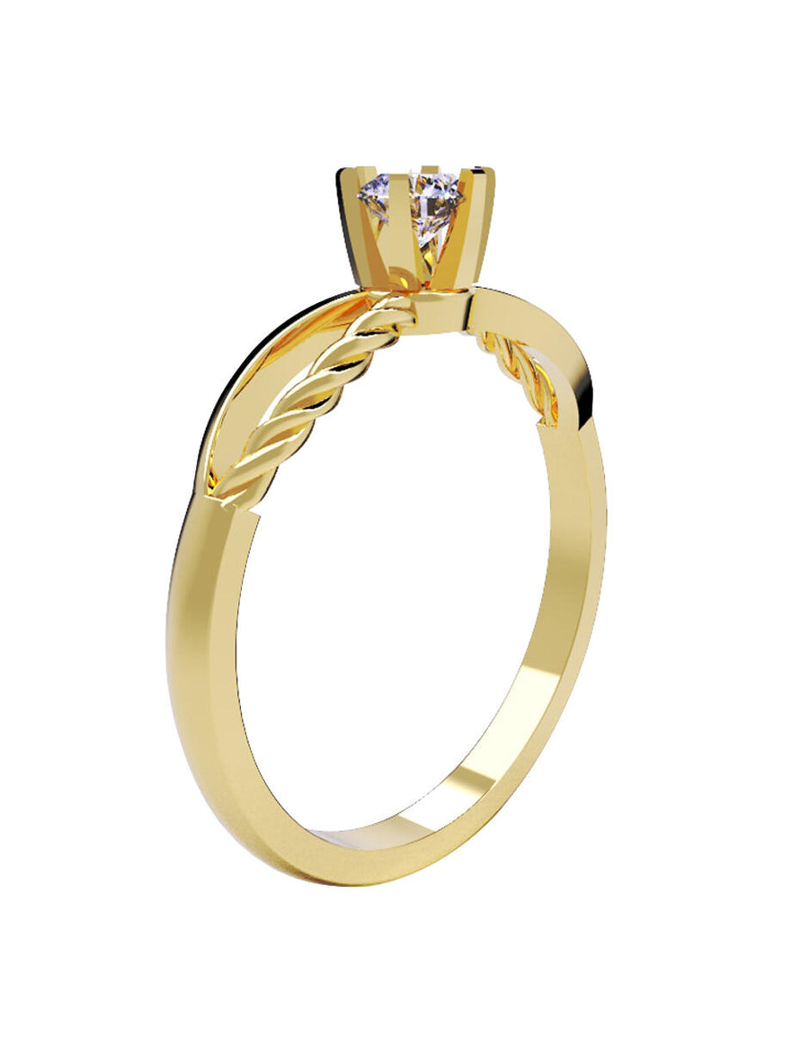 ANILLO DE ORO CON CIRCONIA