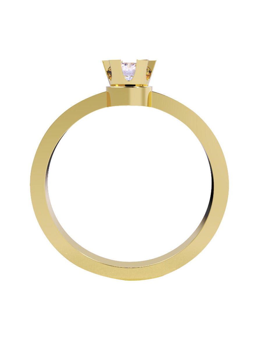 ANILLO DE ORO CON CIRCONIA