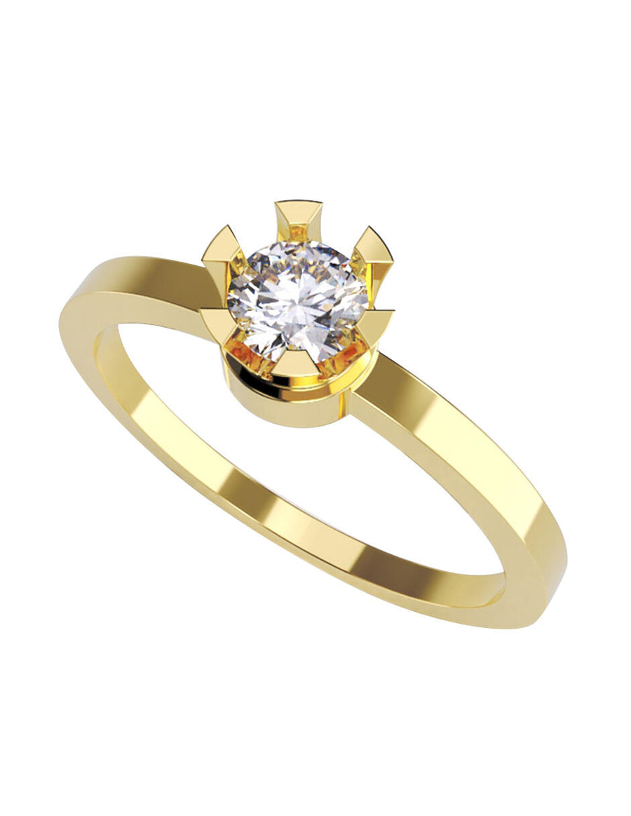 ANILLO DE ORO CON CIRCONIA