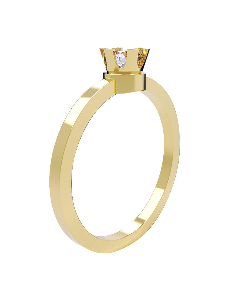 ANILLO DE ORO CON CIRCONIA