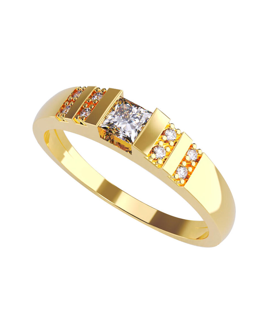 ANILLO DE ORO CON CIRCONIA