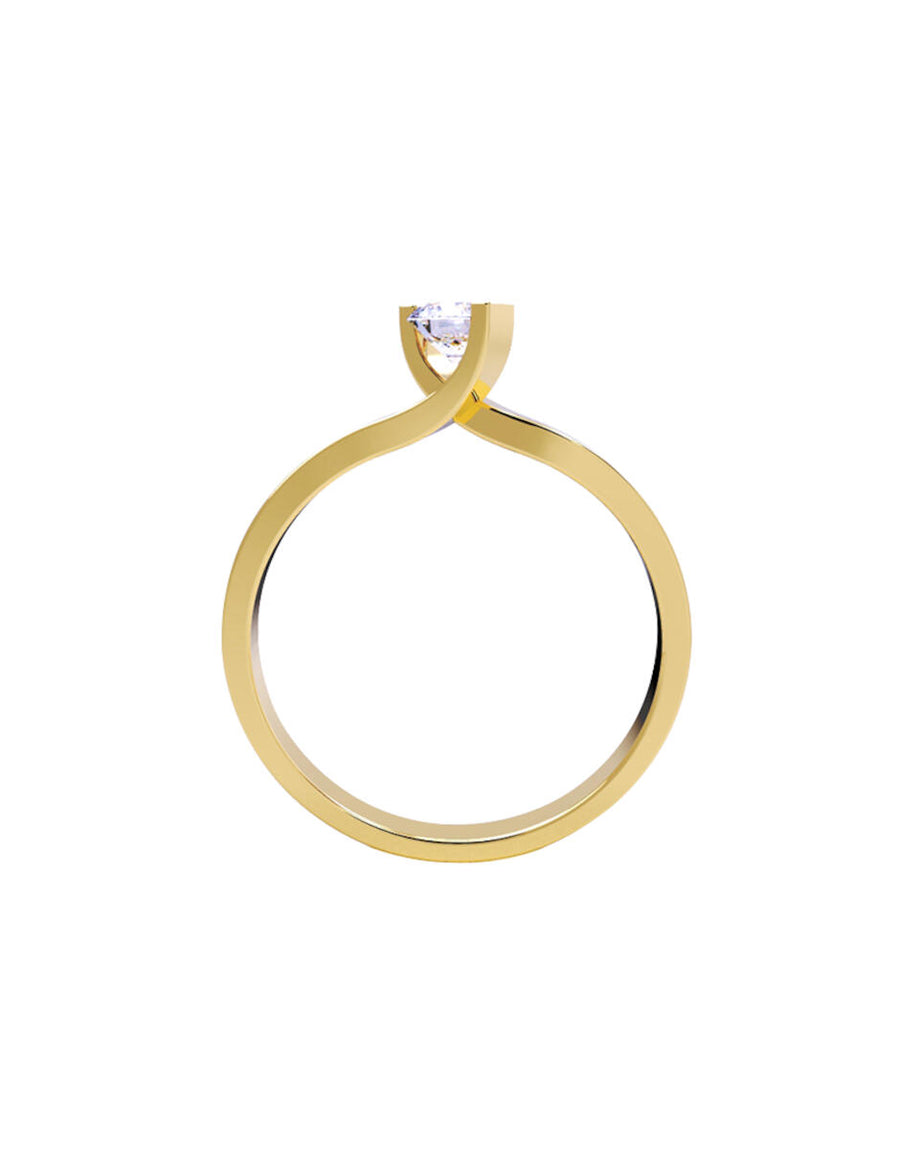 ANILLO DE ORO CON CIRCONIA