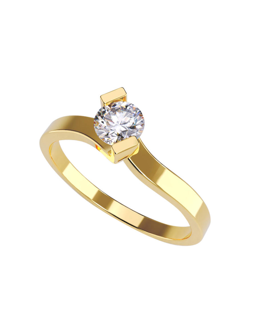 ANILLO DE ORO CON CIRCONIA