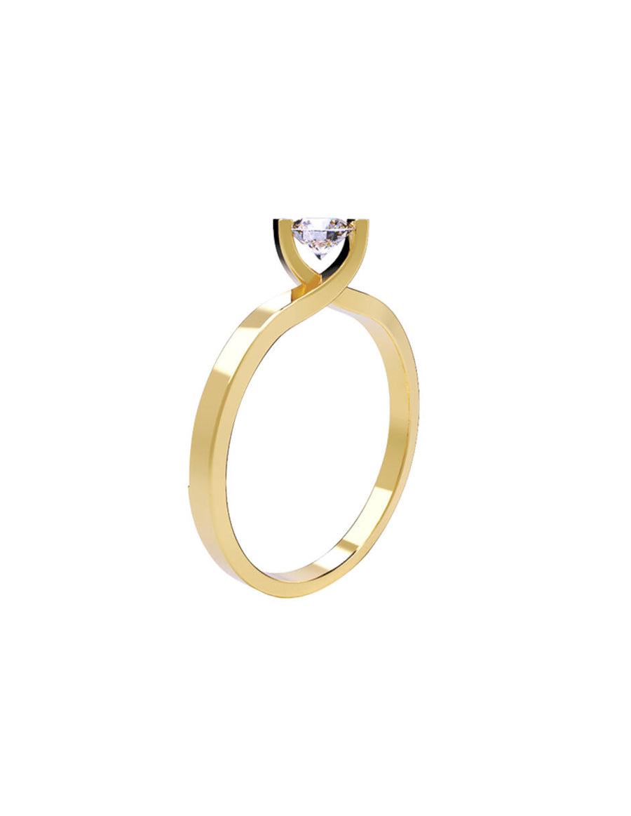 ANILLO DE ORO CON CIRCONIA