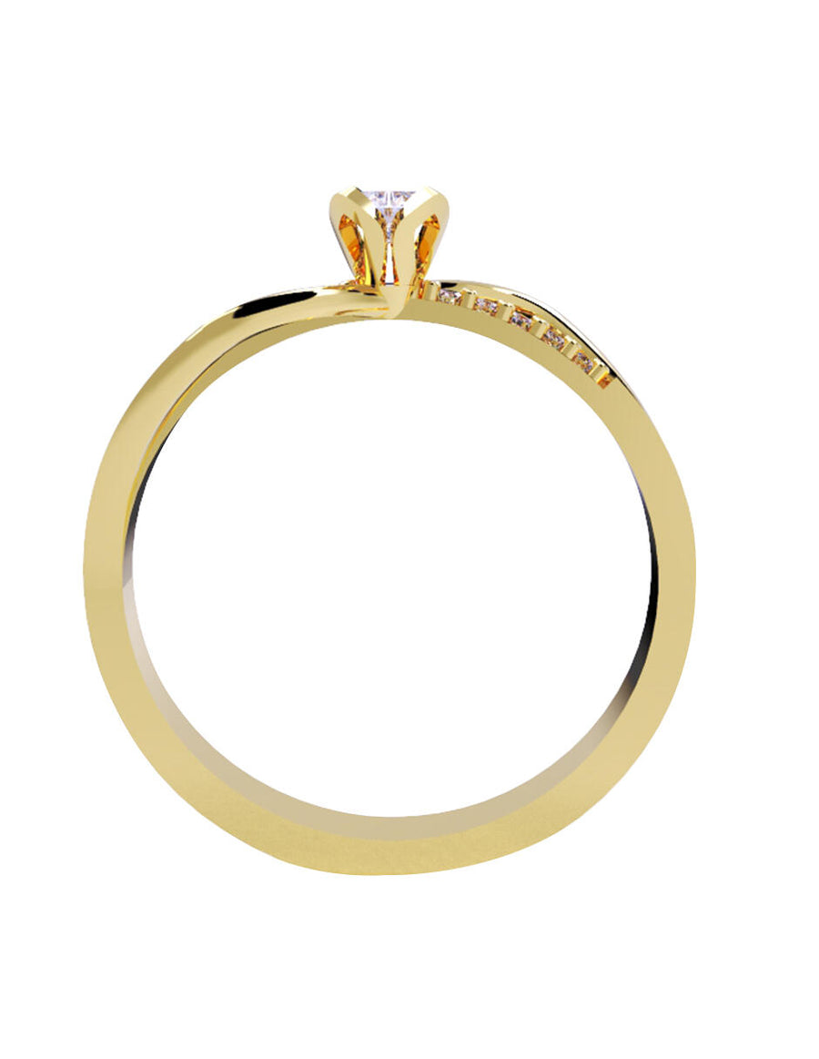 ANILLO DE ORO CON CIRCONIA