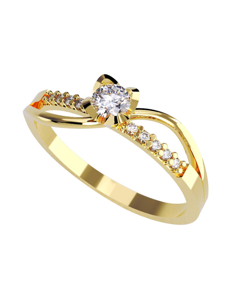 ANILLO DE ORO CON CIRCONIA