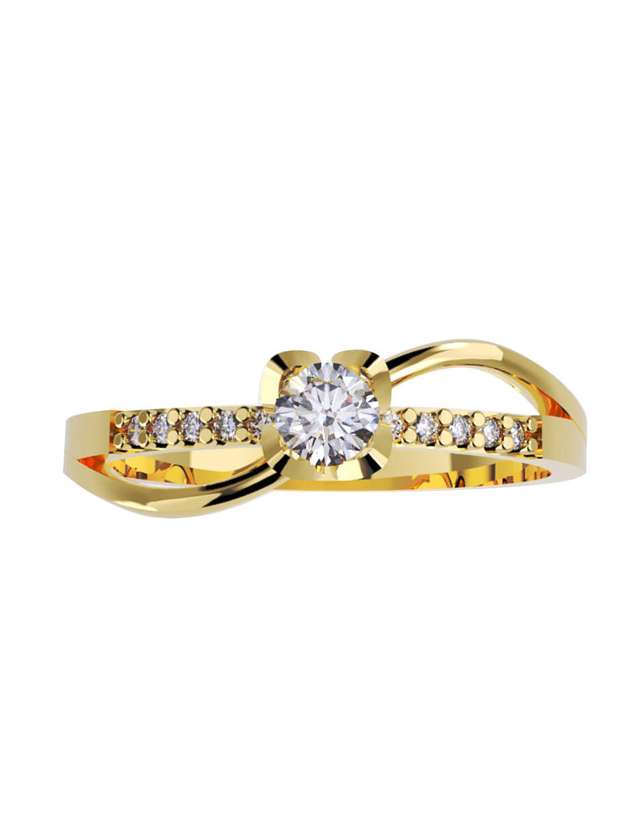 ANILLO DE ORO CON CIRCONIA