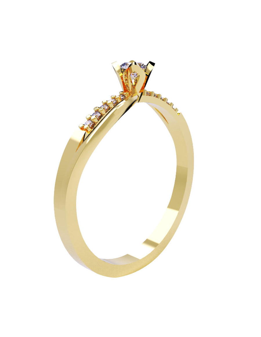 ANILLO DE ORO CON CIRCONIA