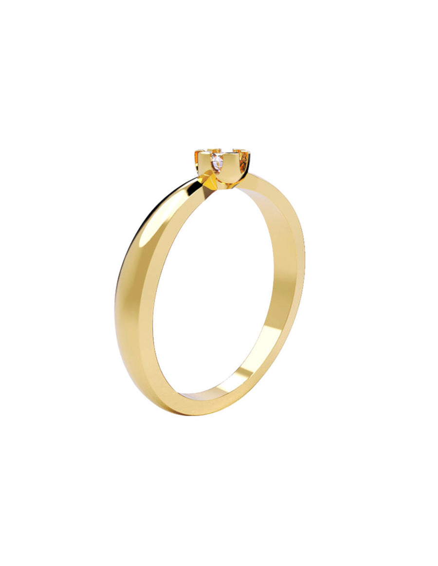ANILLO DE ORO CON CIRCONIA