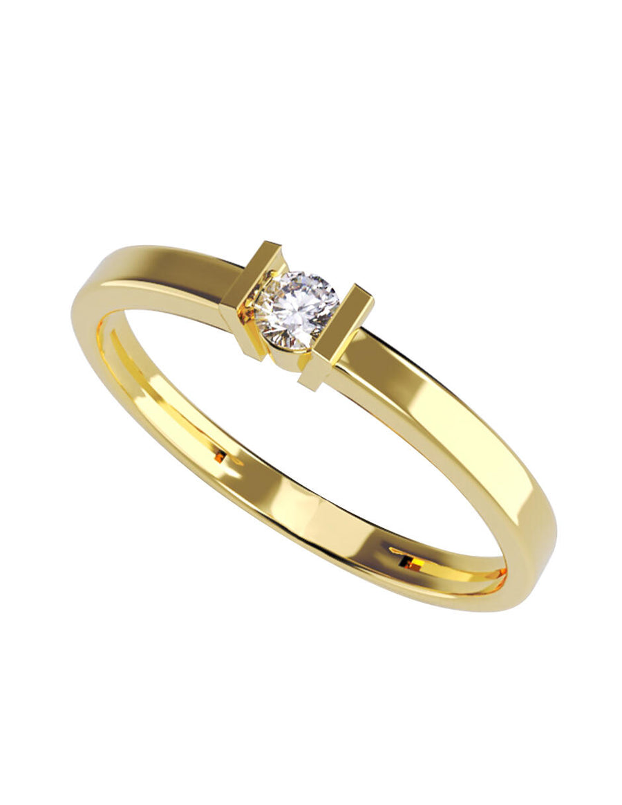 ANILLO DE ORO CON CIRCONIA