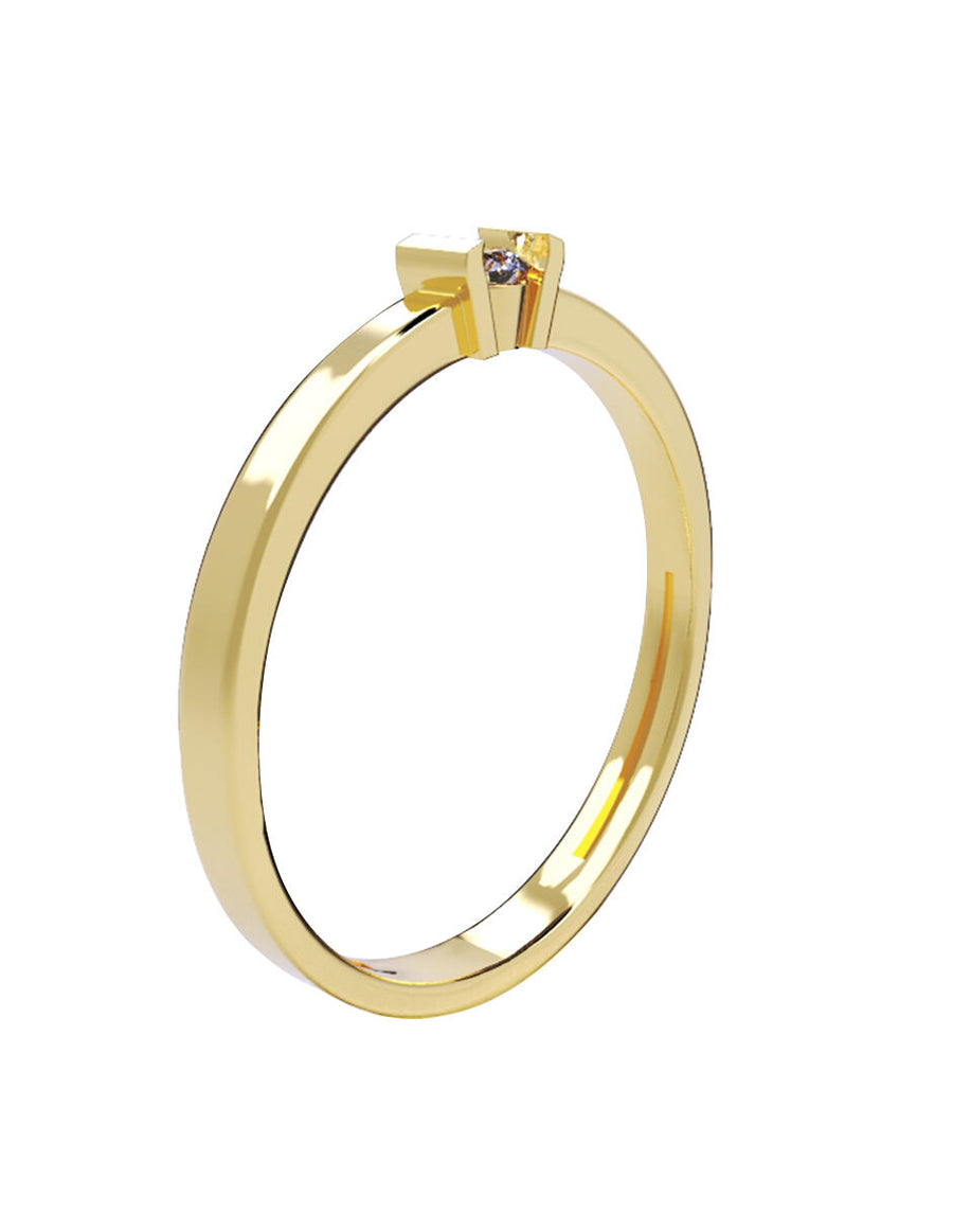 ANILLO DE ORO CON CIRCONIA
