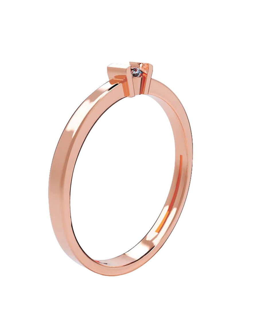 ANILLO DE ORO CON CIRCONIA