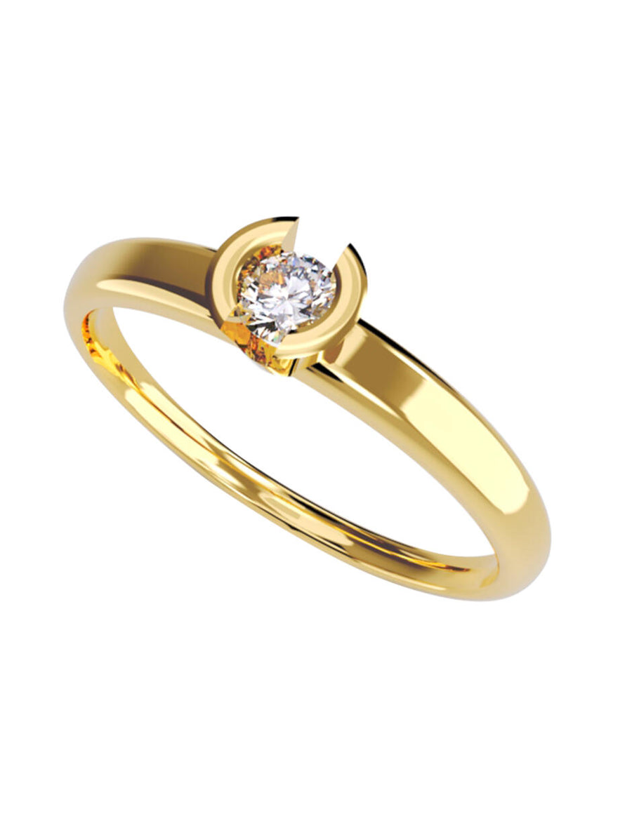 ANILLO DE ORO CON CIRCONIA