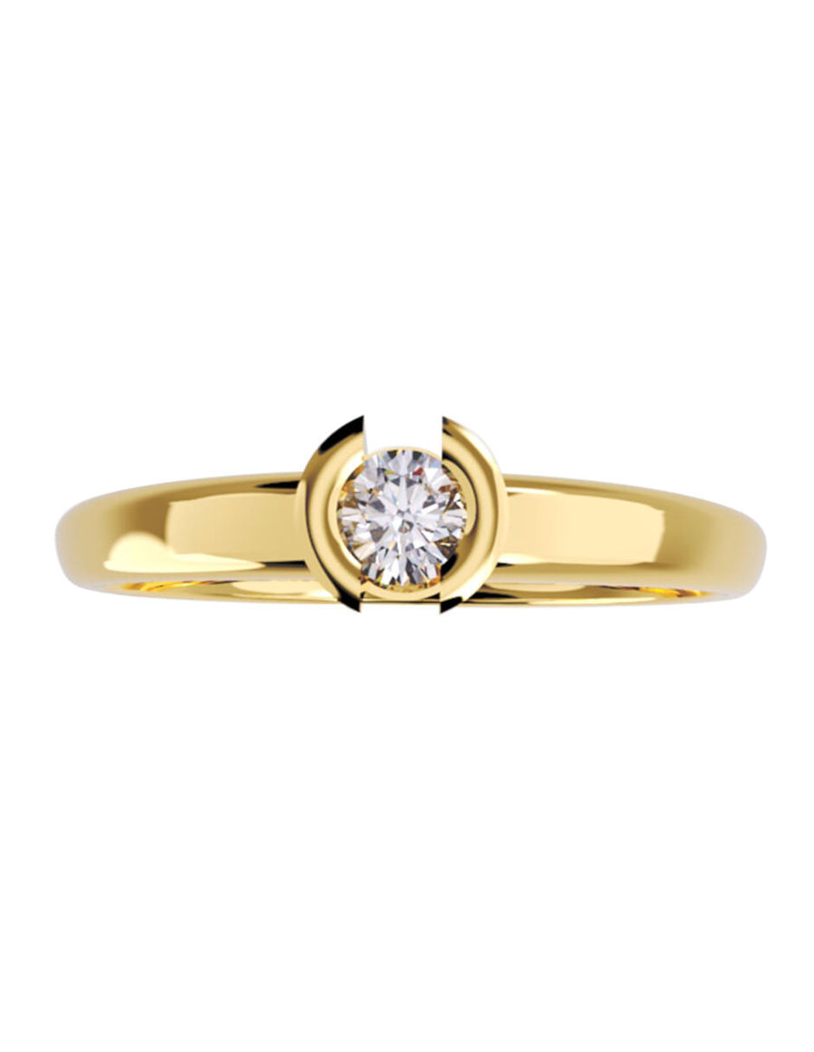 ANILLO DE ORO CON CIRCONIA