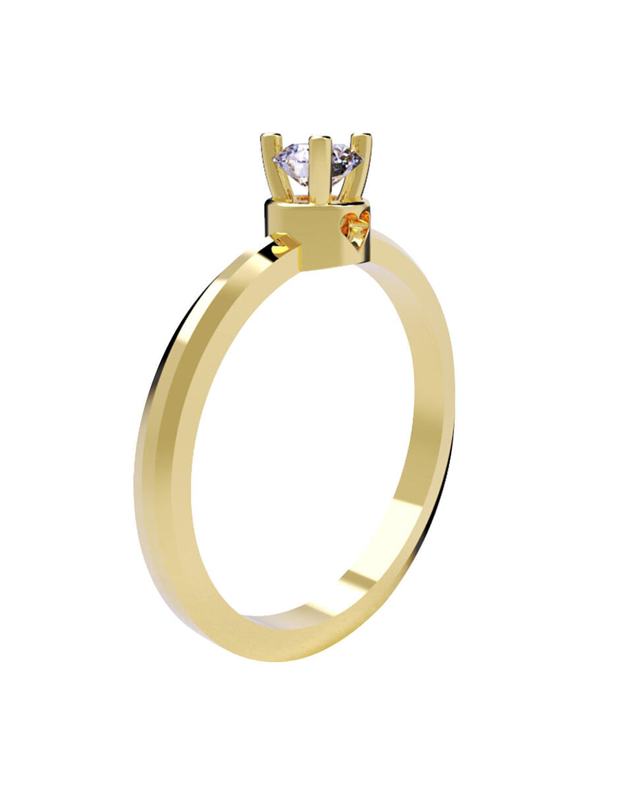 ANILLO DE ORO CON CIRCONIA