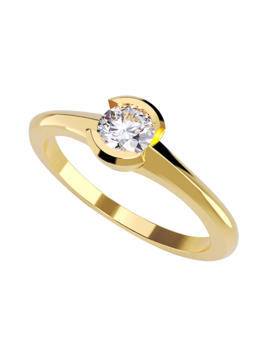 ANILLO DE ORO CON CIRCONIA
