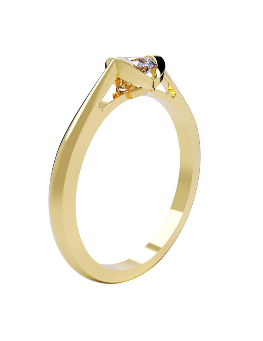 ANILLO DE ORO CON CIRCONIA
