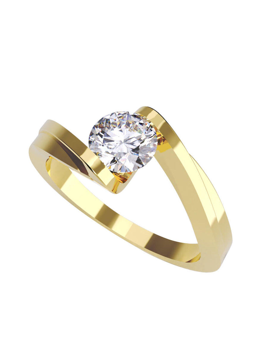ANILLO DE ORO CON CIRCONIA