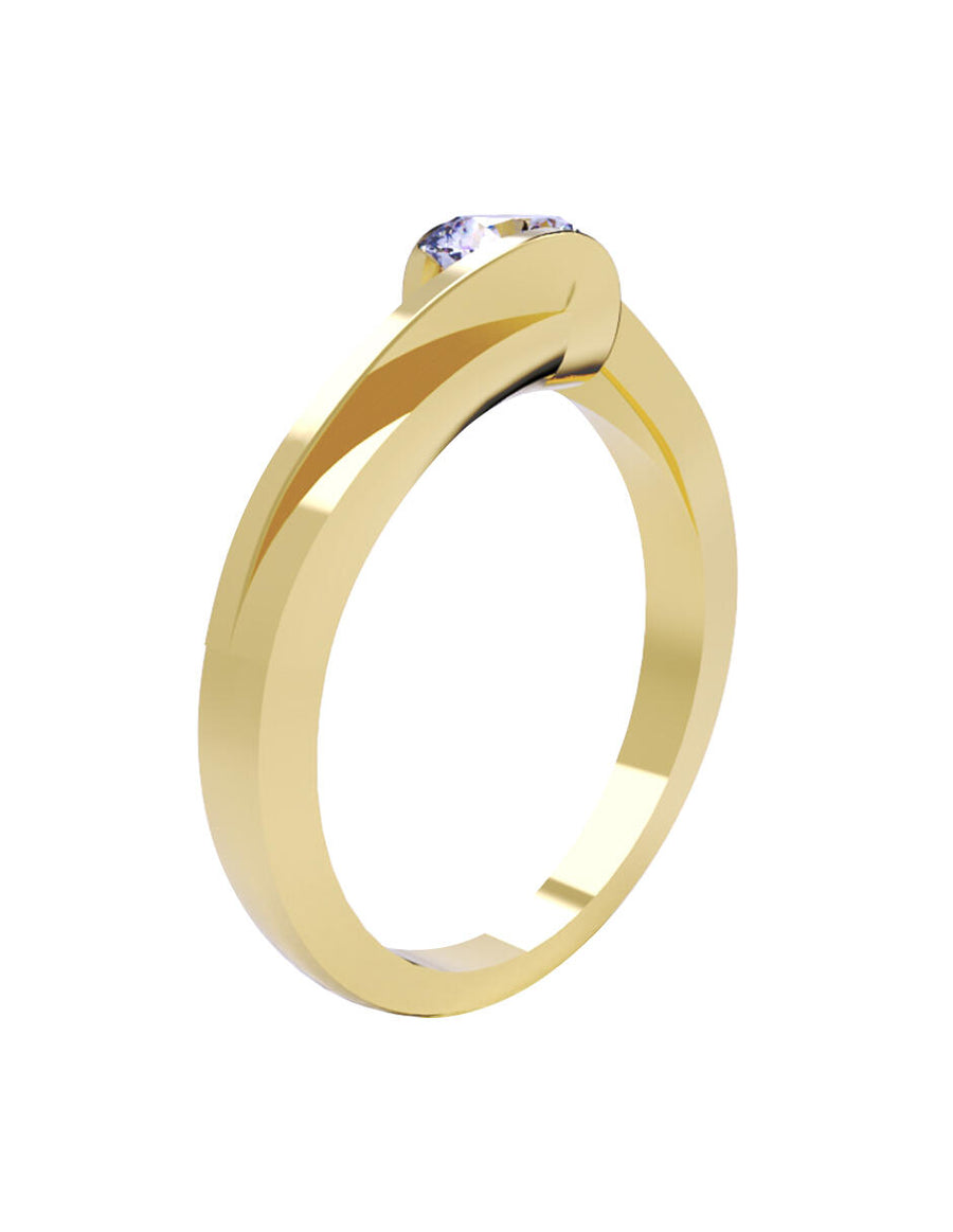 ANILLO DE ORO CON CIRCONIA