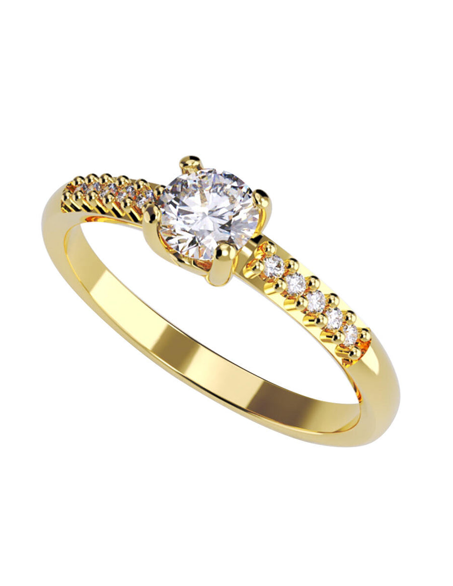 ANILLO DE ORO CON CIRCONIA