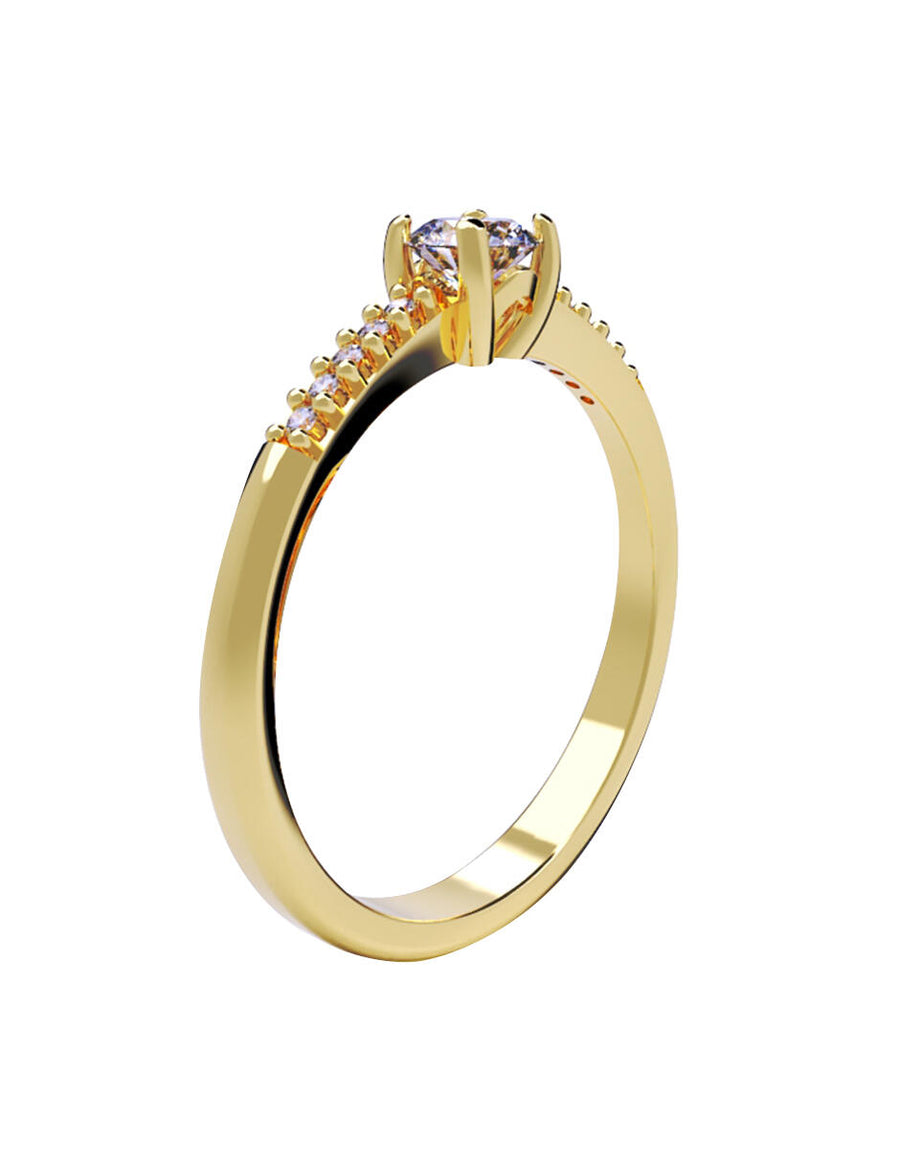 ANILLO DE ORO CON CIRCONIA