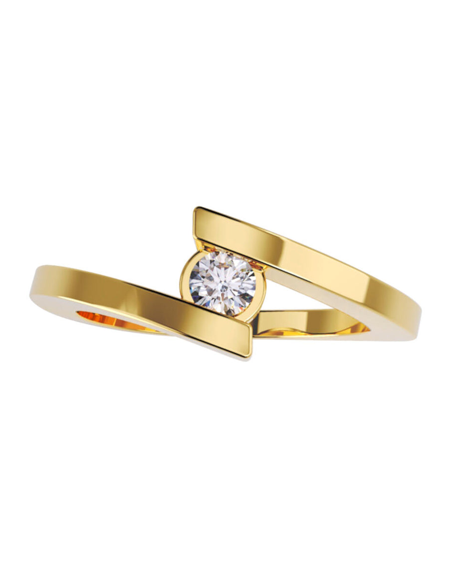 ANILLO DE ORO CON CIRCONIA