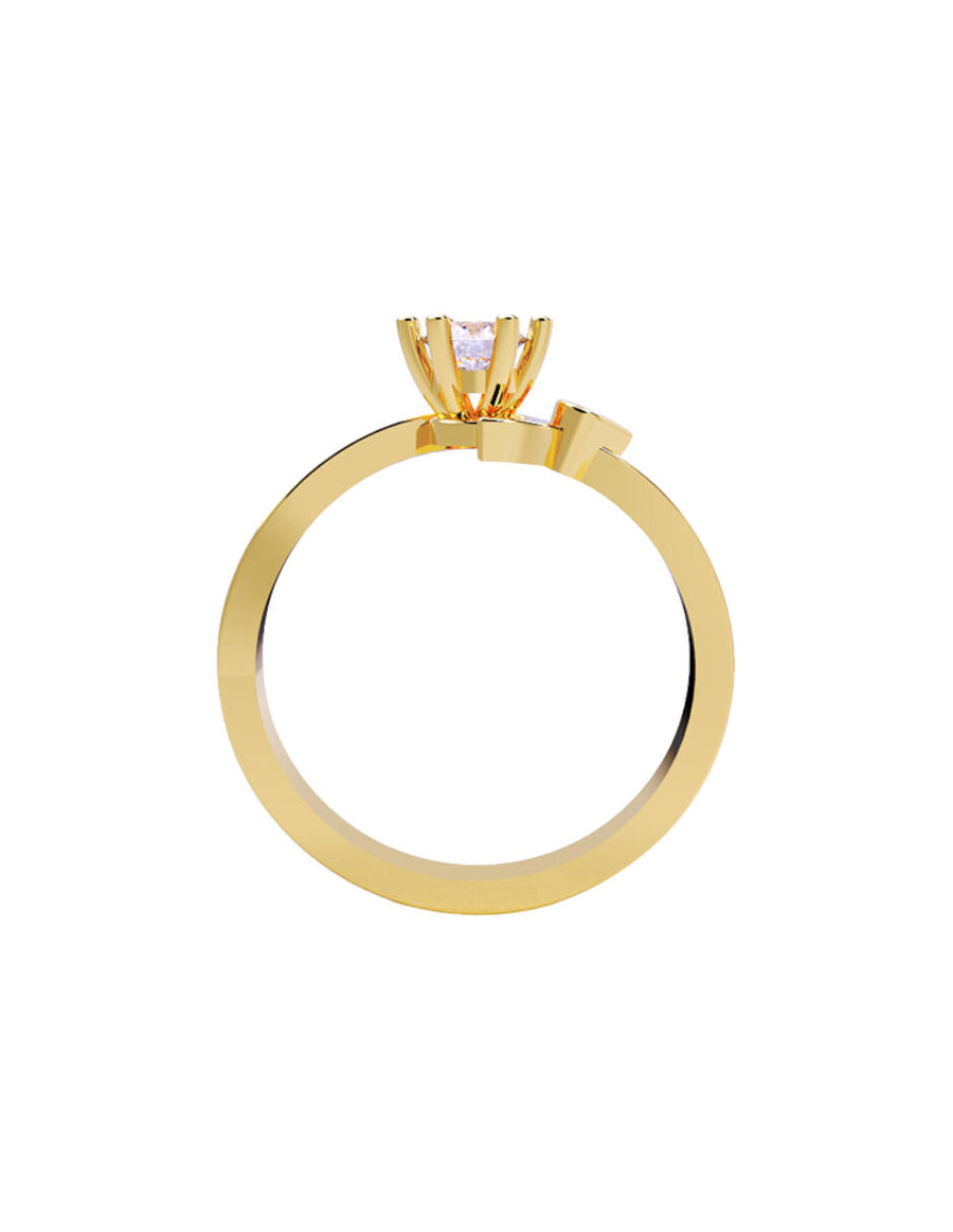 ANILLO DE ORO CON CIRCONIA