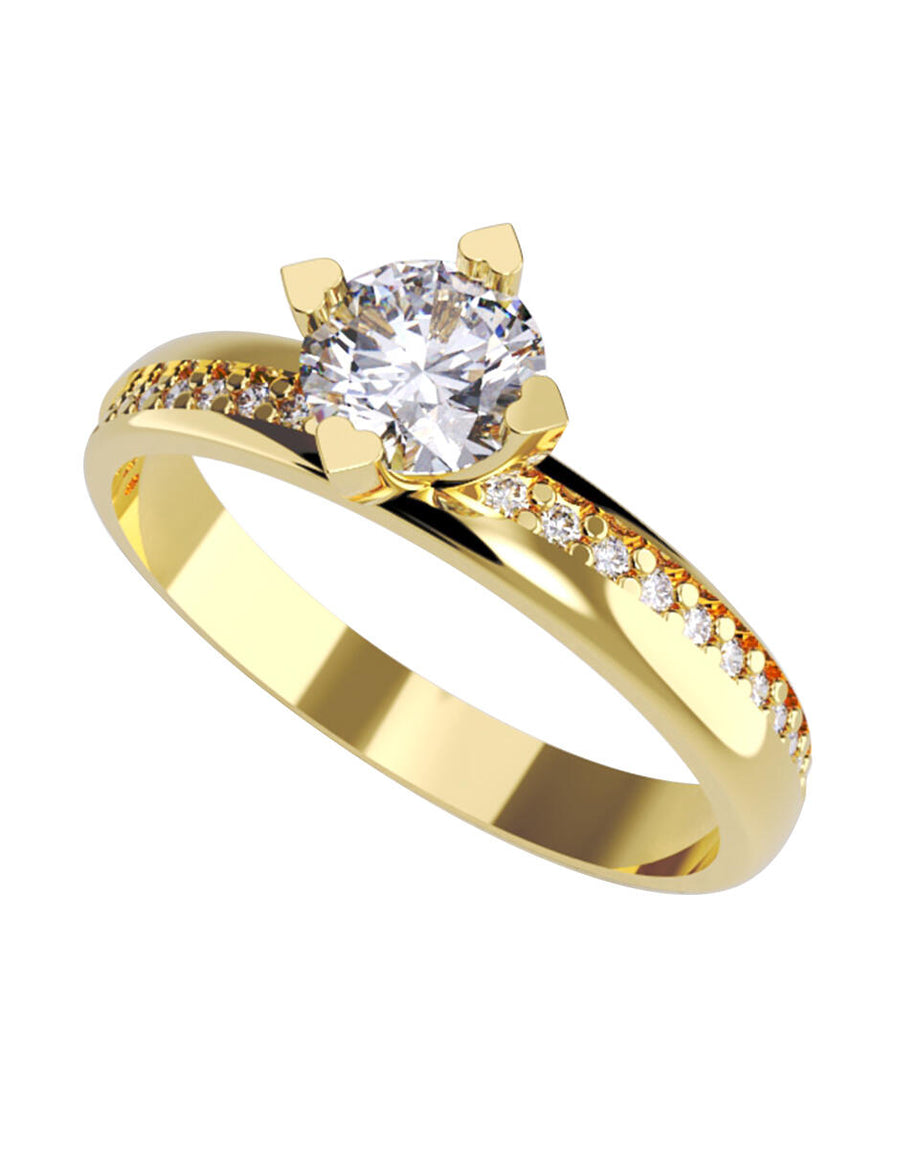 ANILLO DE ORO CON CIRCONIA