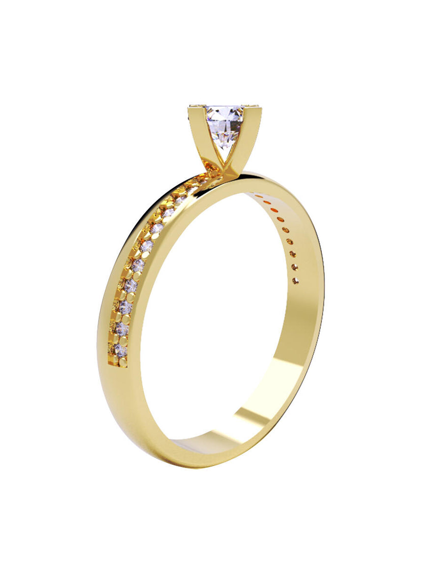 ANILLO DE ORO CON CIRCONIA