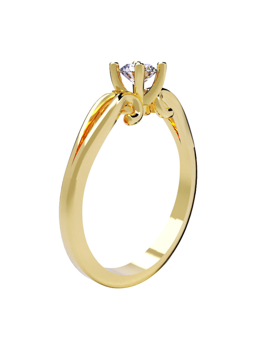 ANILLO DE ORO CON CIRCONIA