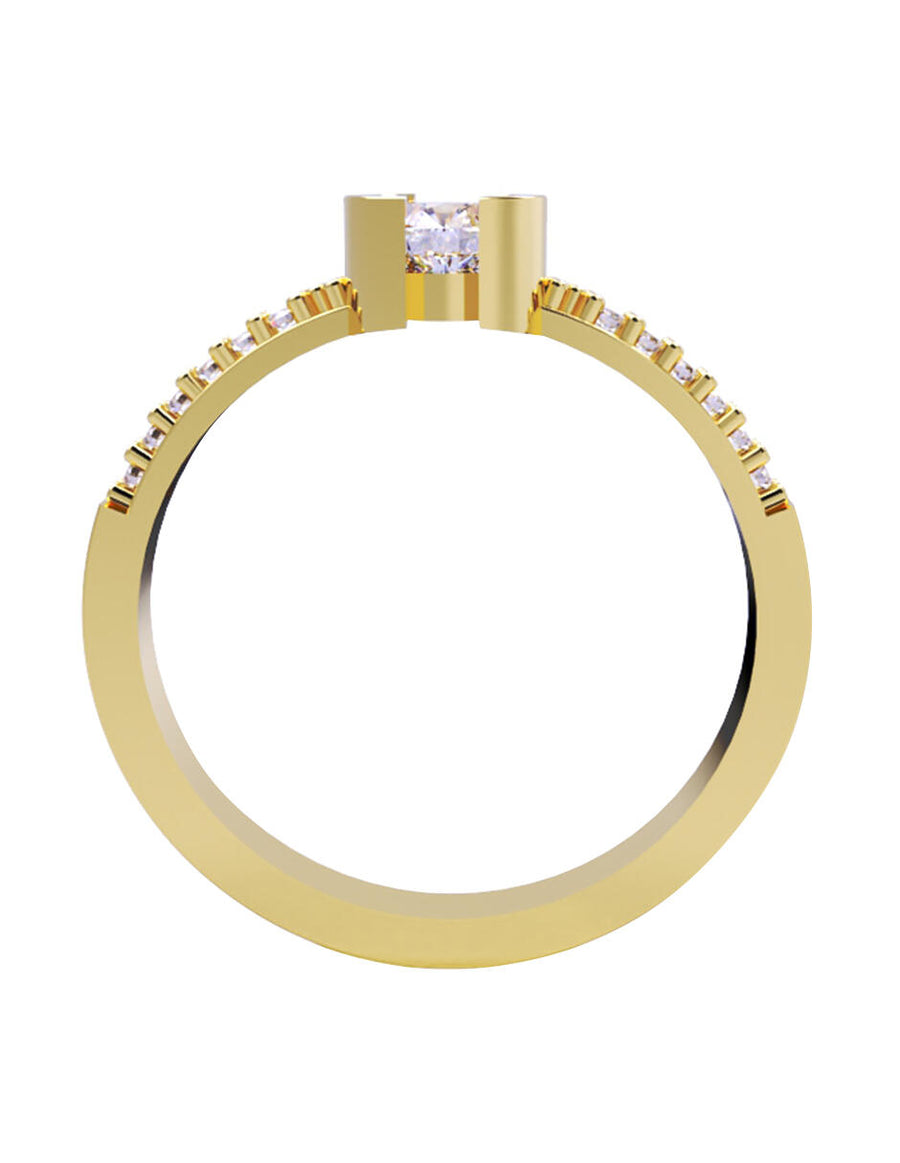 ANILLO DE ORO CON CIRCONIA