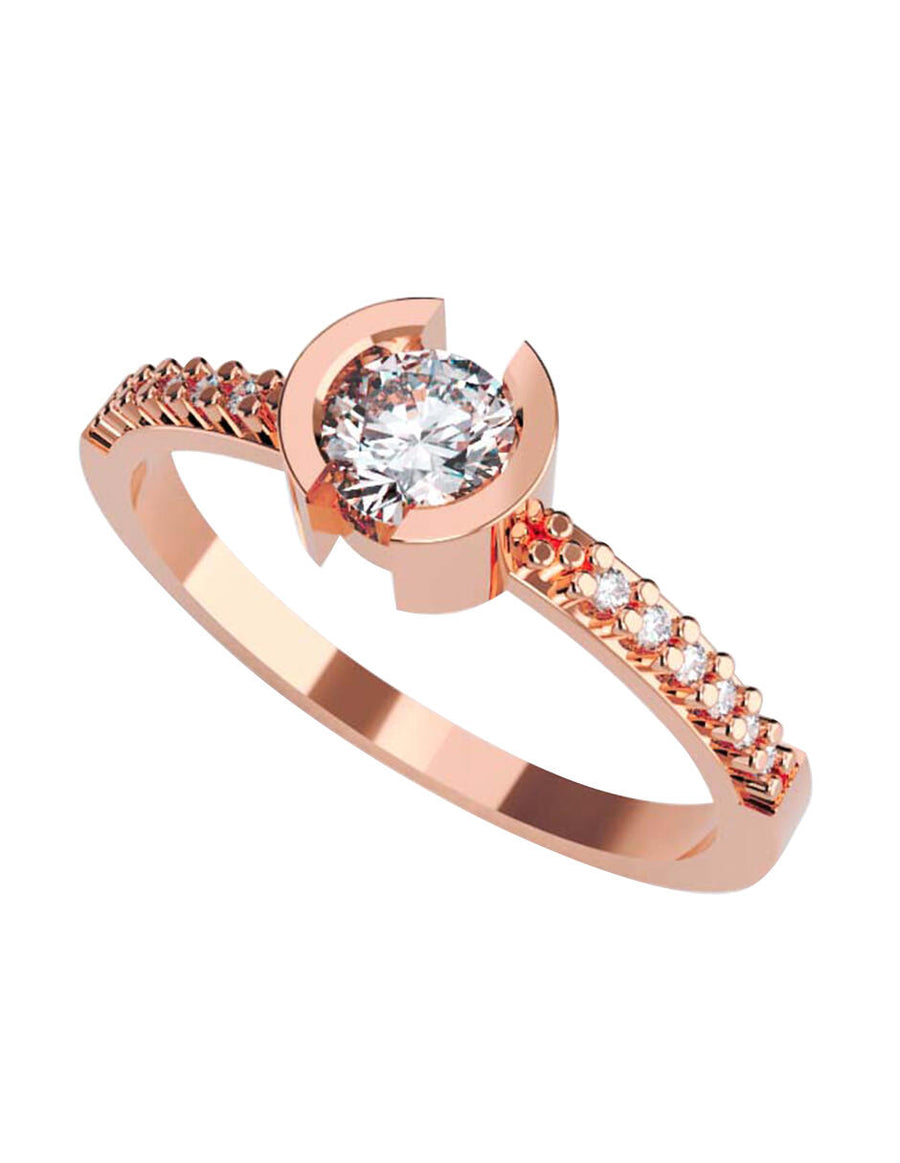ANILLO DE ORO CON CIRCONIA