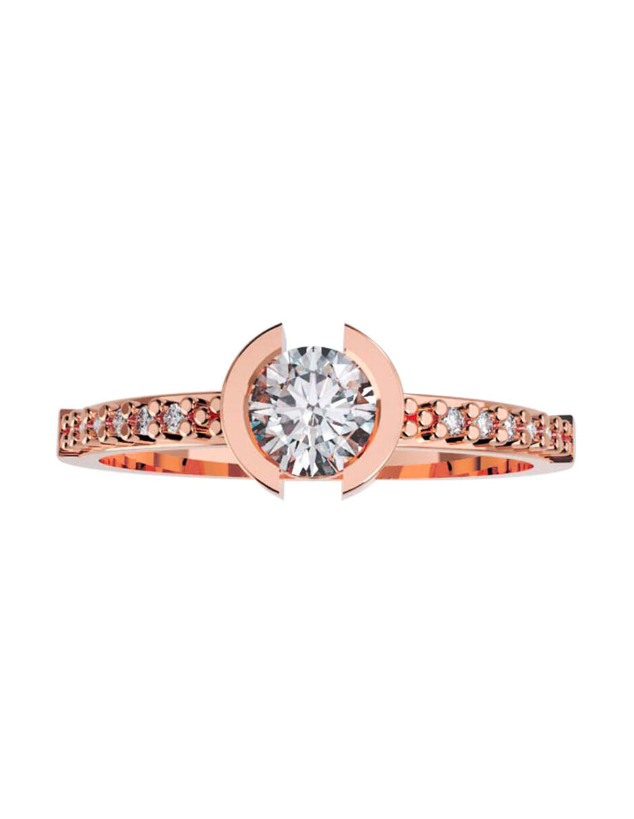 ANILLO DE ORO CON CIRCONIA